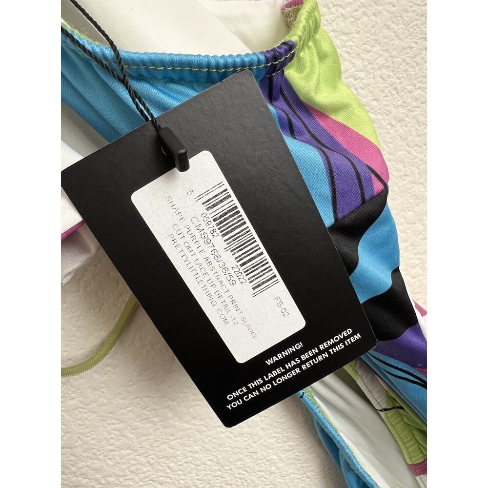 Pretty Little Thing Free Asymmetrical Cut Out Club Party Dress Womens Size 8 - Picture 6 of 10